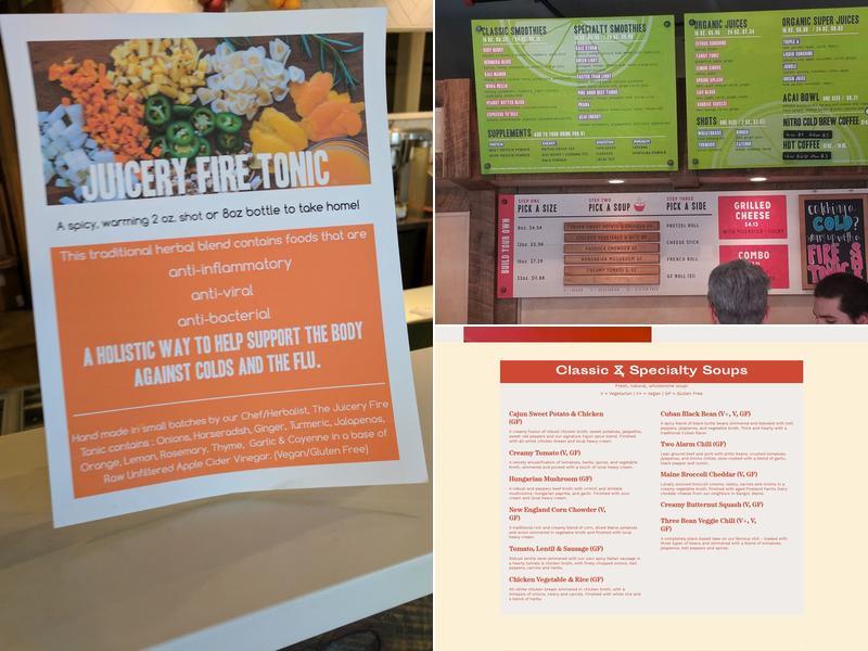 The Juicery Menu