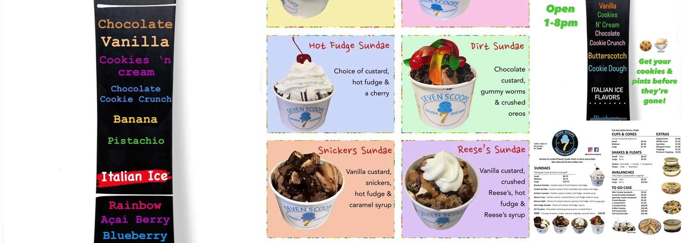 Seven Scoops Menu