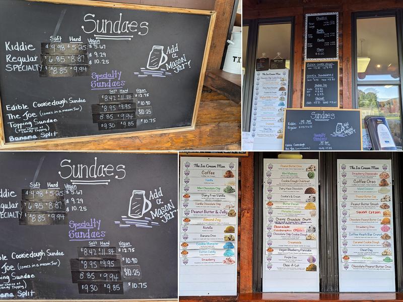 The Ice Cream Man Menu