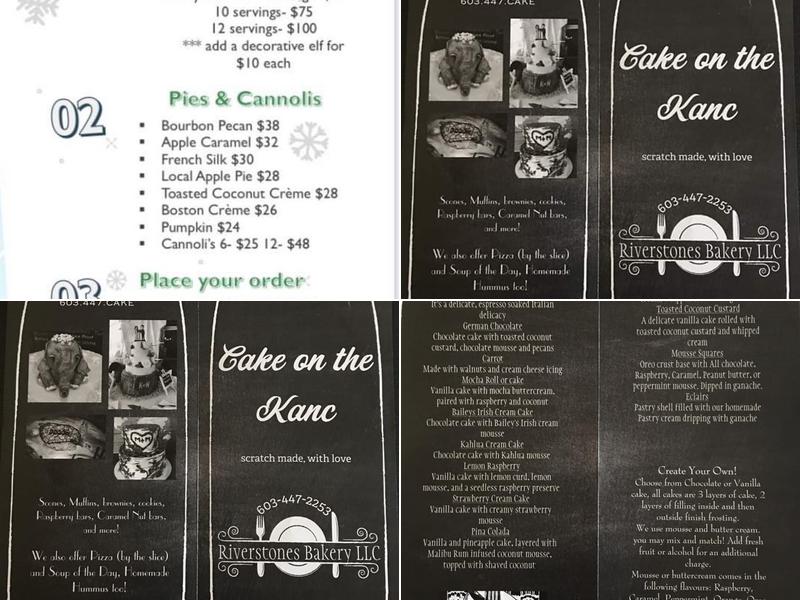 Riverstones Bakery Menu