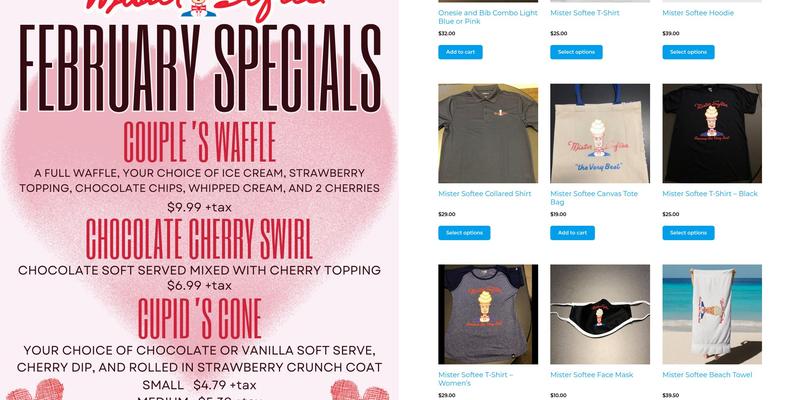 Mister Softee Ice Cream Menu