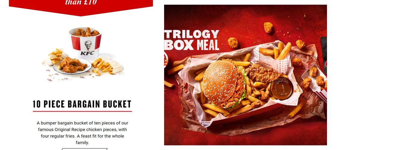 KFC Menu