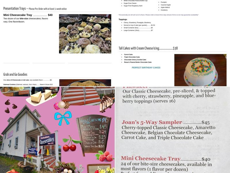Tuckahoe Cheesecake Menu