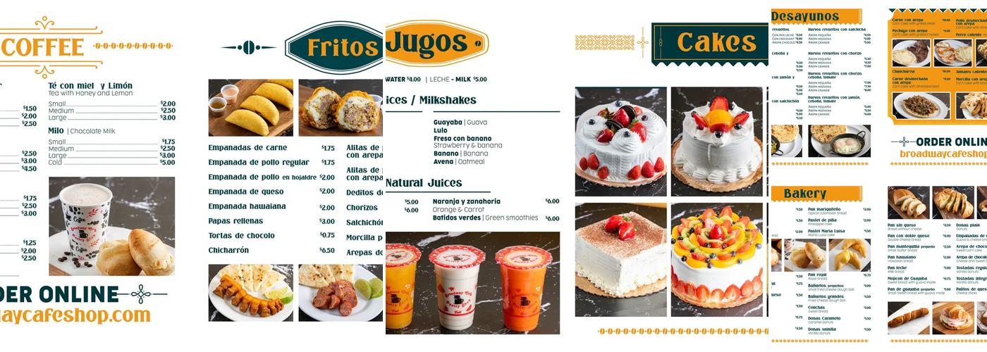 Broadway Cafe & Pastry Shop Menu