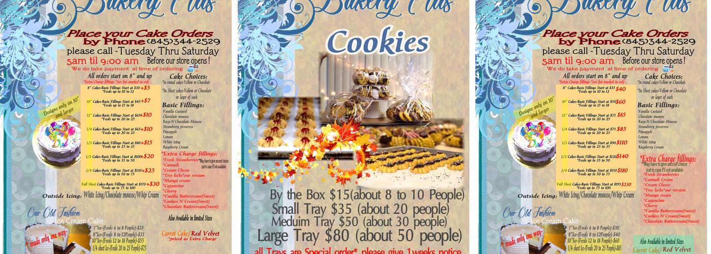 Bakery Plus Menu