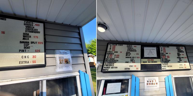 Midge's (The Best) Ice Cream Menu