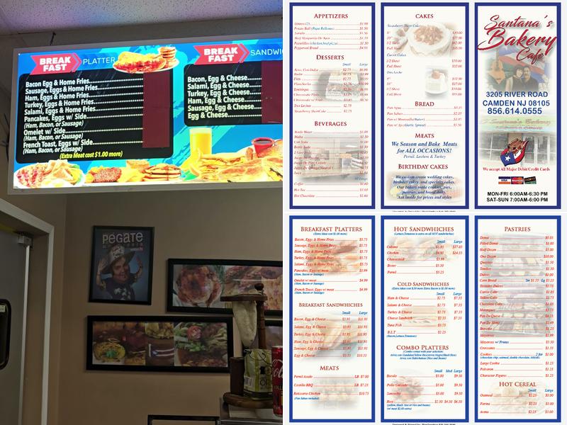 Santana's Bakery & Cafe Menu