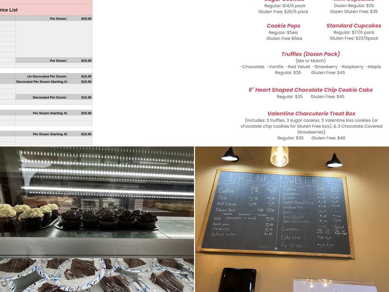 Missing Piece Bakery Menu