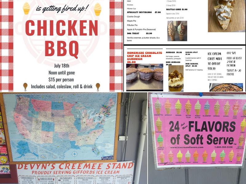 Devyns Creemee Stand Menu