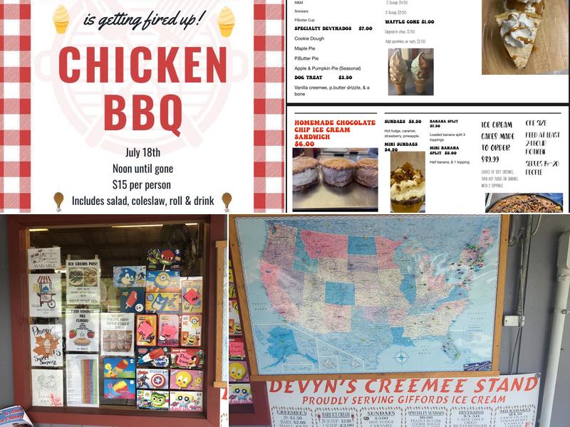 Devyns Creemee Stand Menu