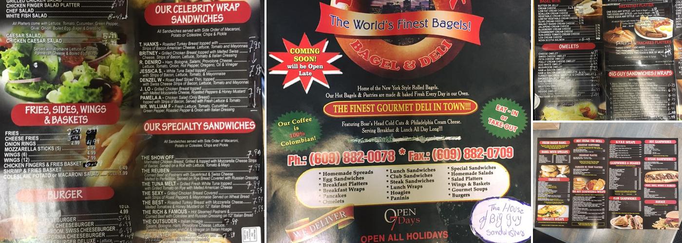 New York Bagel & Deli Menu