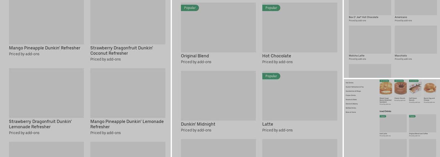 Dunkin' Menu