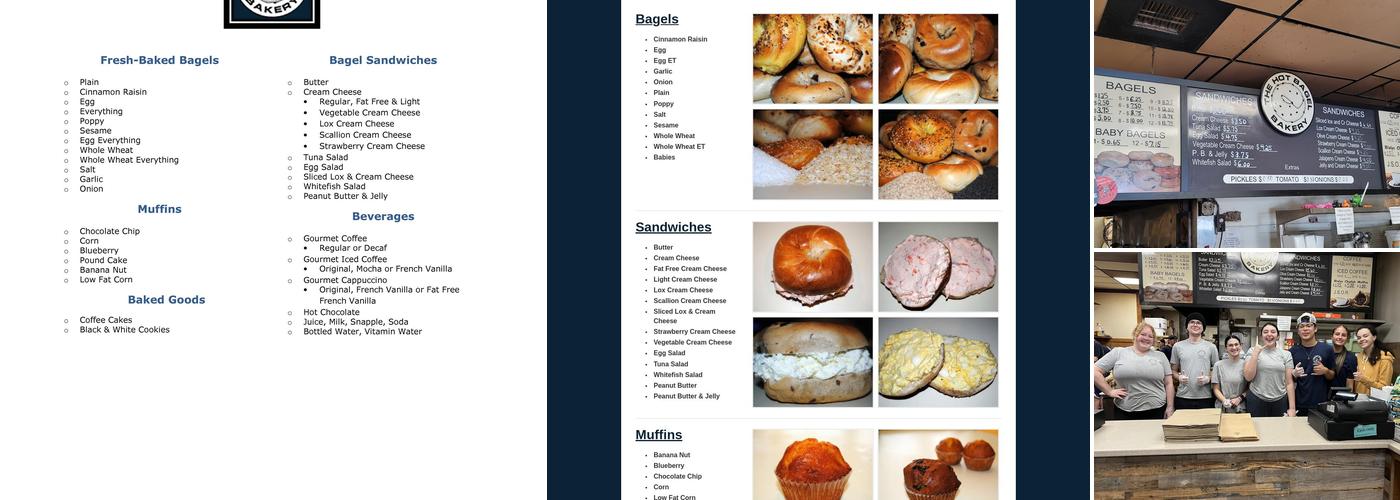 Hot Bagel Bakery Menu