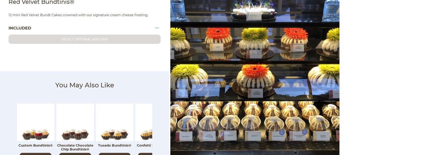 Nothing Bundt Cakes Menu