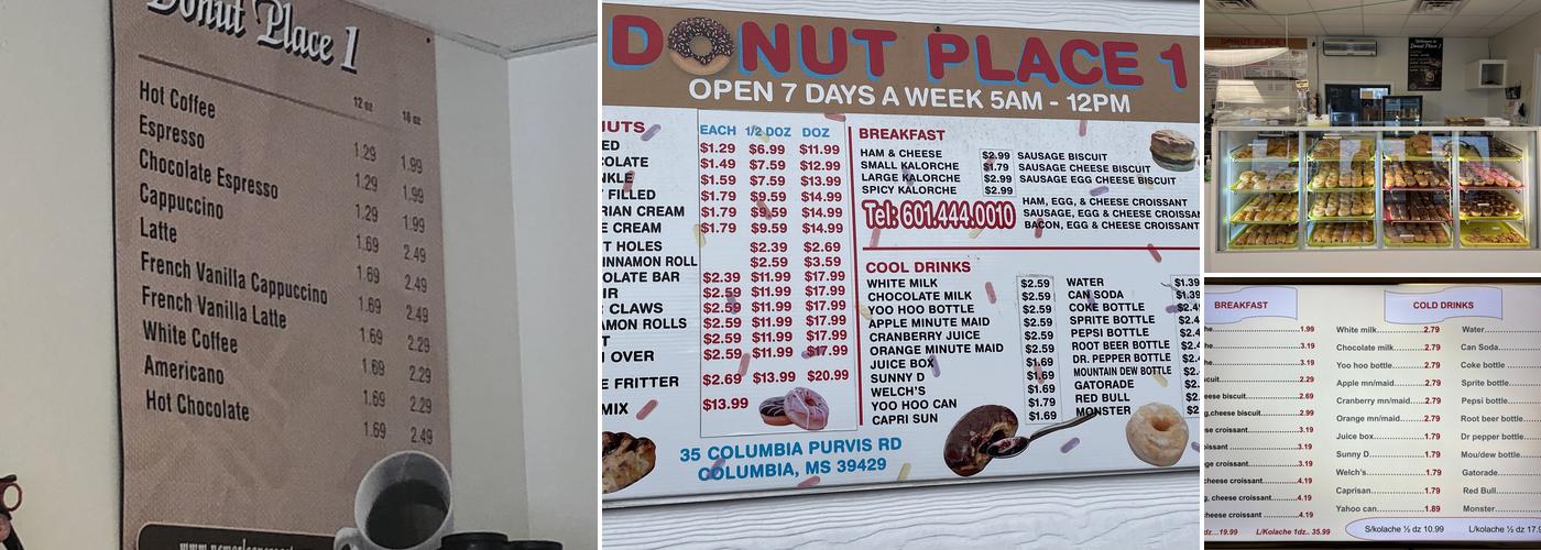 Donuts Place One Menu