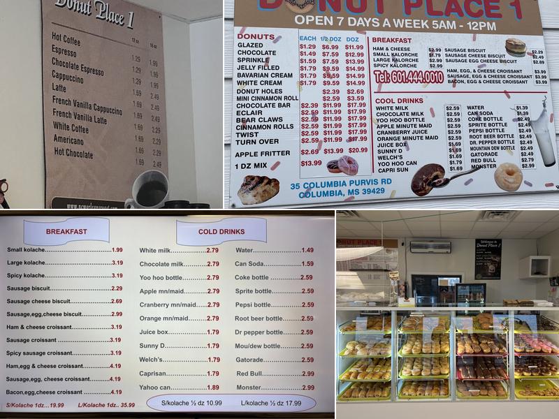 Donuts Place One Menu