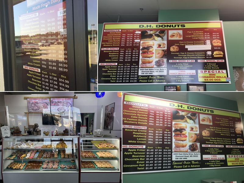 D.H. Donuts Menu