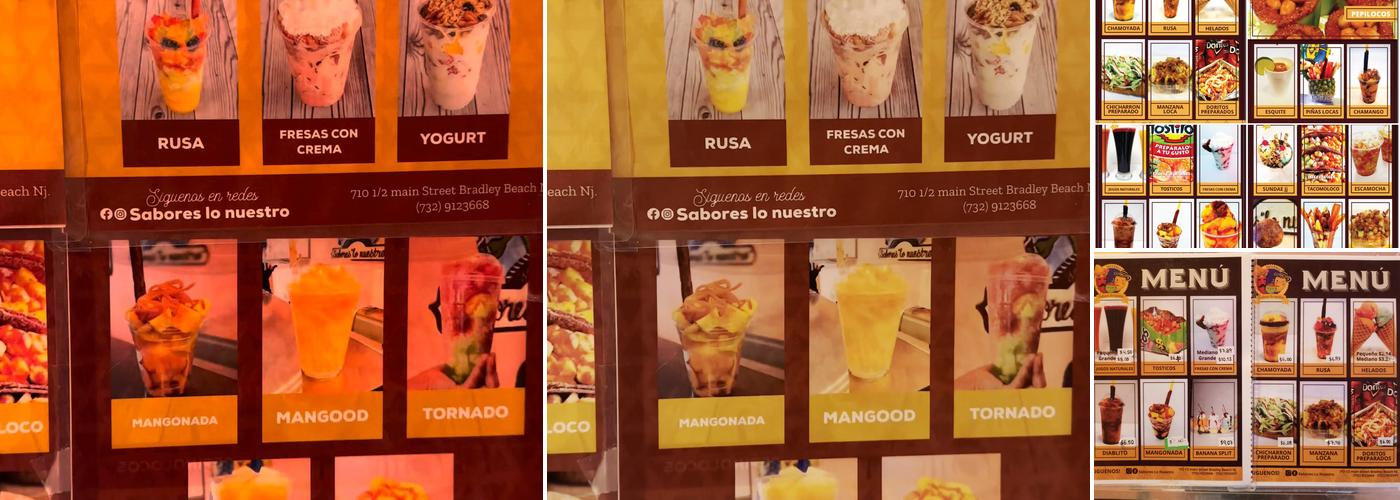 Sabores Lo Nuestro Menu