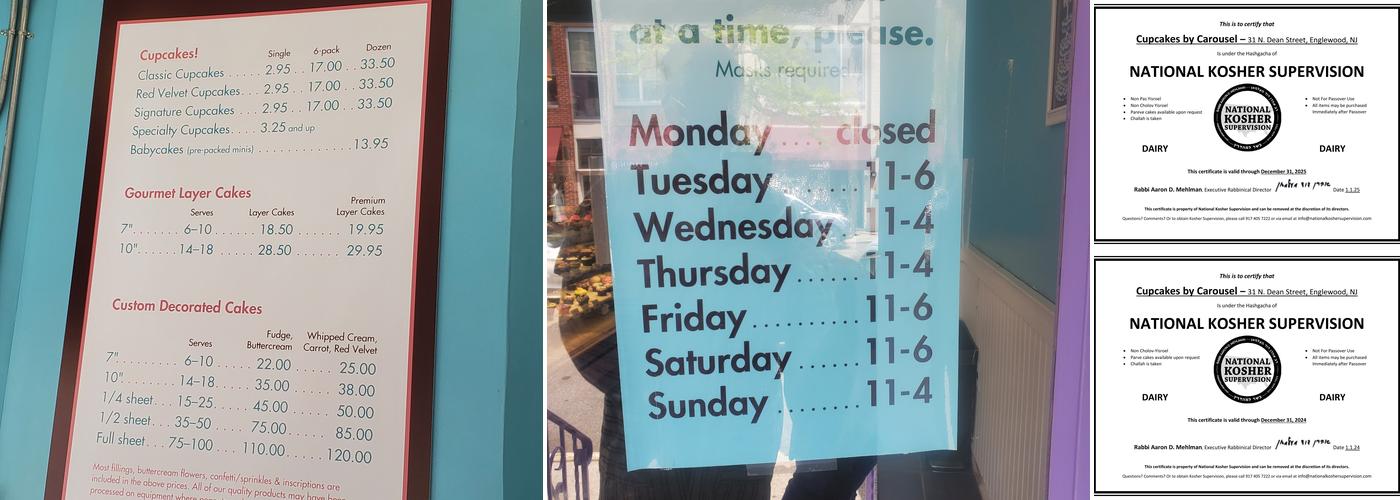 Cupcakes By Carousel Menu