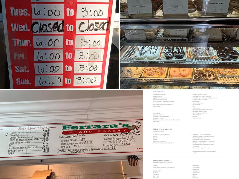 Ferrara's Island Bakery Menu