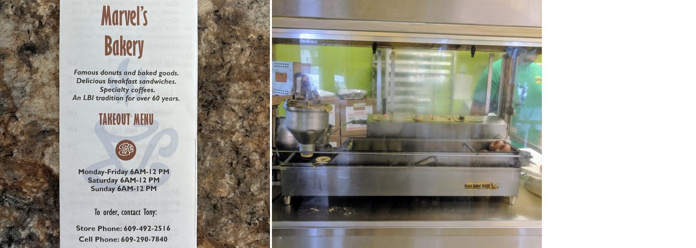 Marvel's Bakery Menu