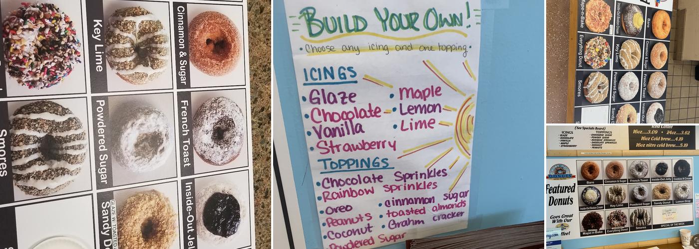 Shore Good Donuts Menu