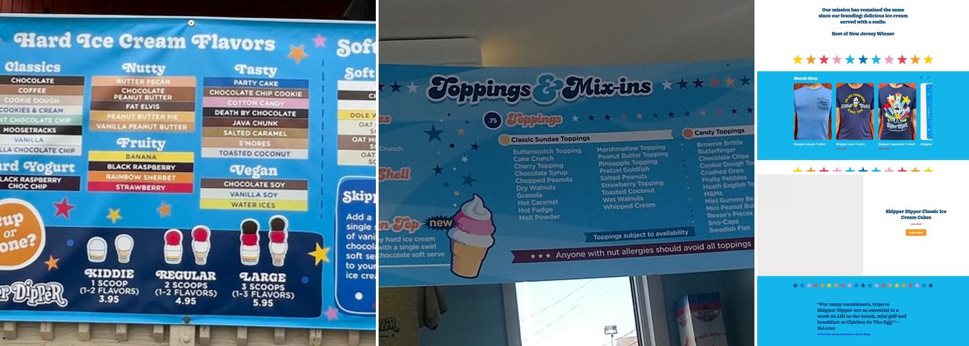Skipper Dipper Menu