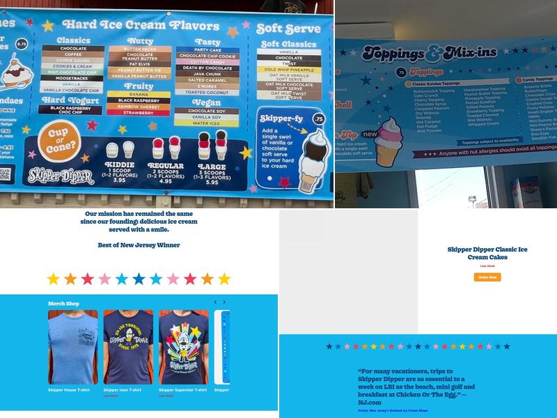 Skipper Dipper Menu