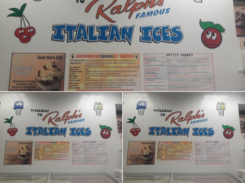 Ralph's Italian Ice Menu