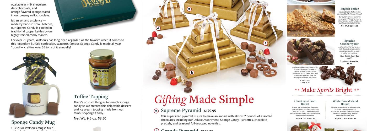 Watson's Chocolates Menu