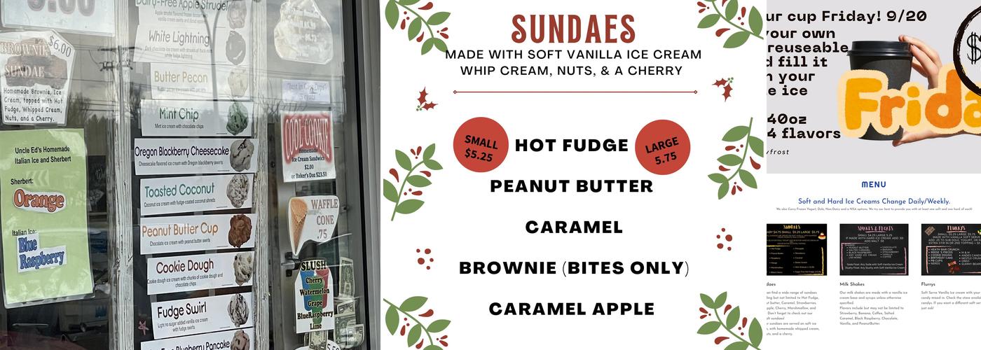 Dairy Frost Menu
