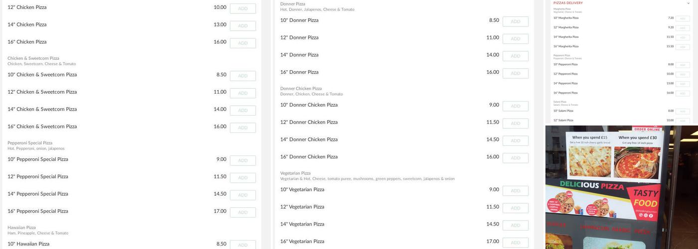 PIZZA KING & Grill House Menu