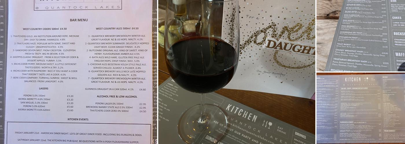 Kitchen at Quantock Lakes Menu