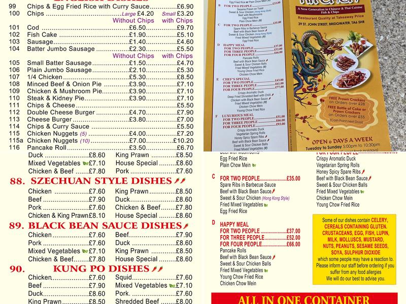 Welcome Kitchen Menu