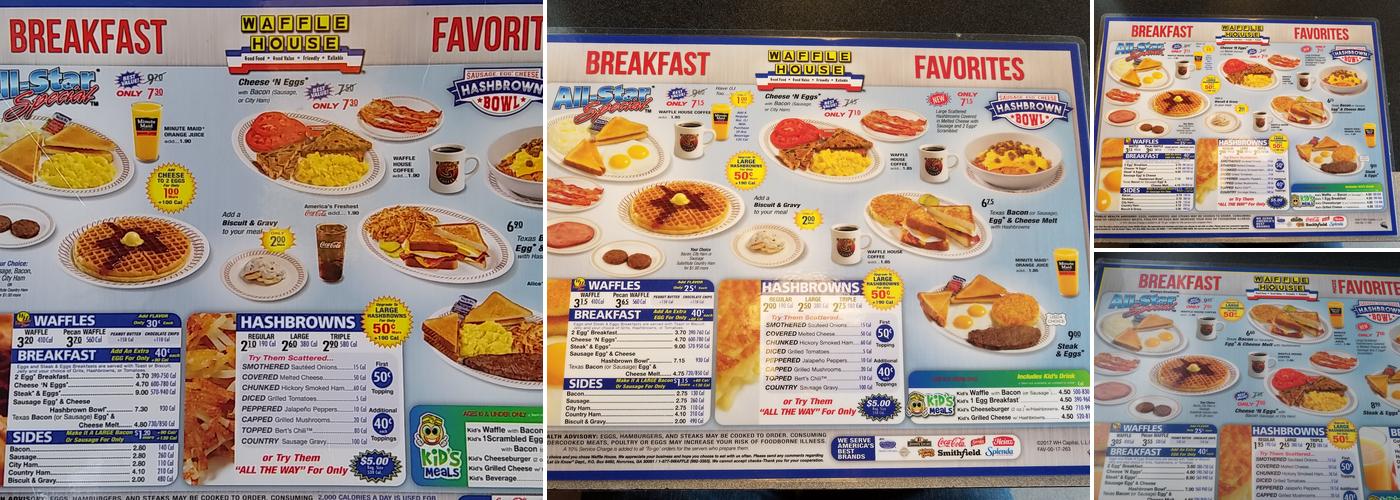 Waffle House Menu