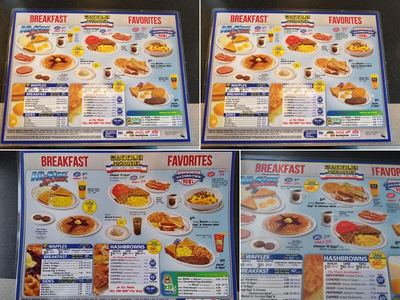 Waffle House Menu
