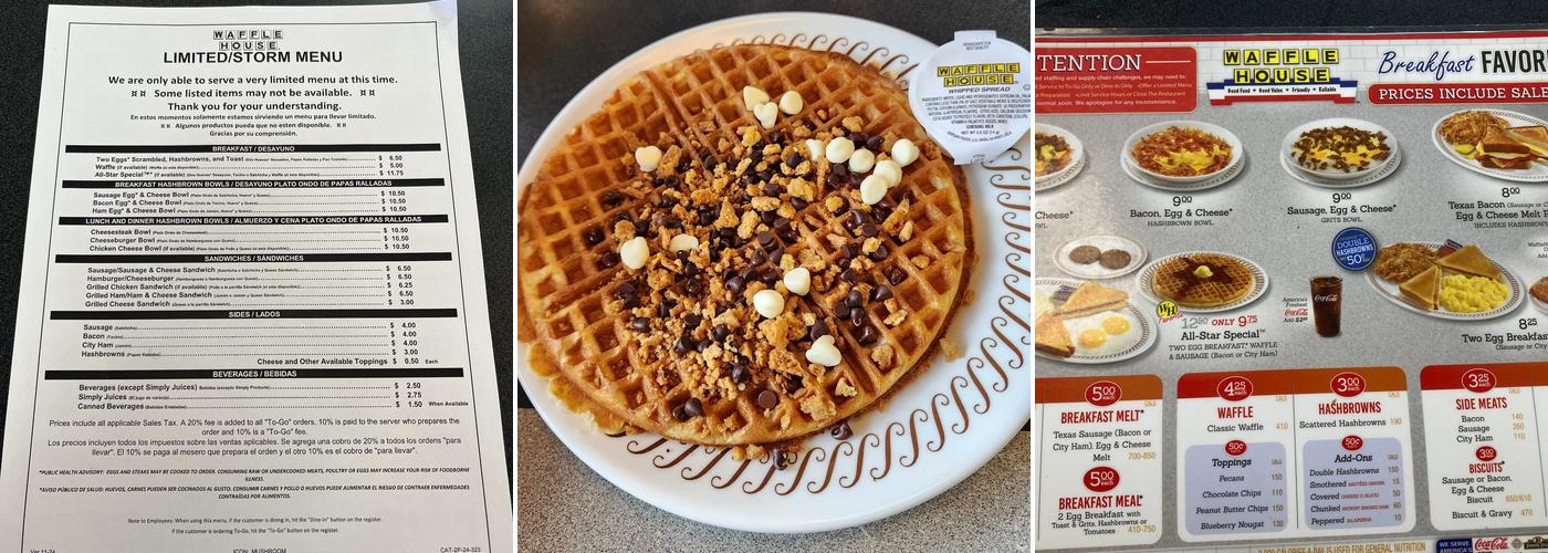 Waffle House Menu