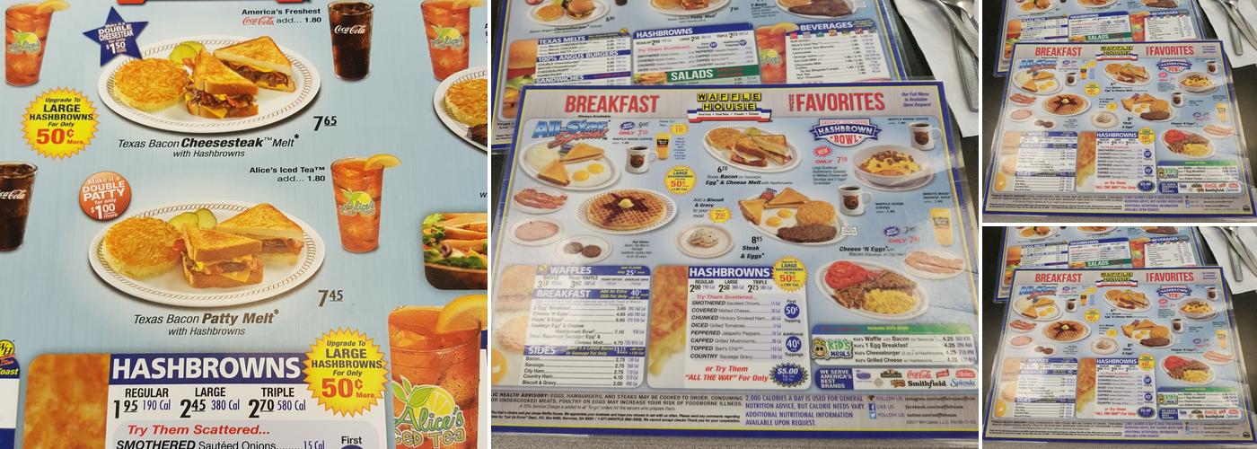 Waffle House Menu