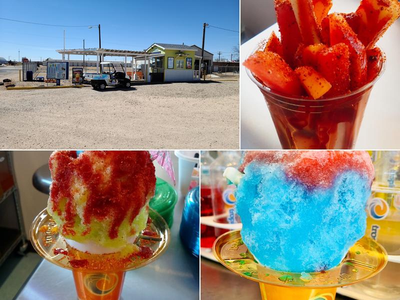 tropical sno Nicks Painting Parking Lot, 115 B, E Railroad St, Portales
