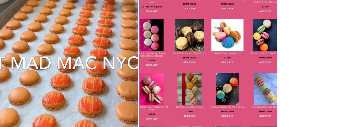 Mad Mac Macaron Menu