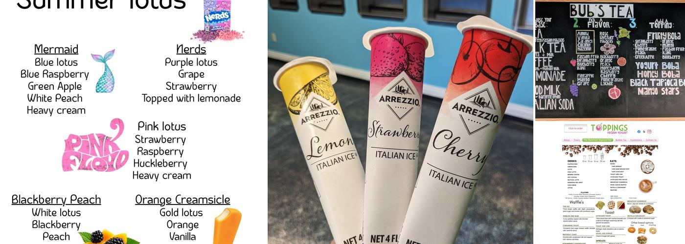 Toppings Frozen Yogurt Menu