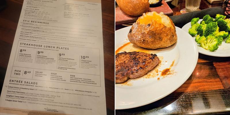 LongHorn Steakhouse Menu