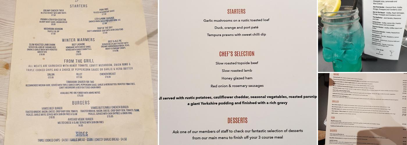 VAMOS by the river Menu