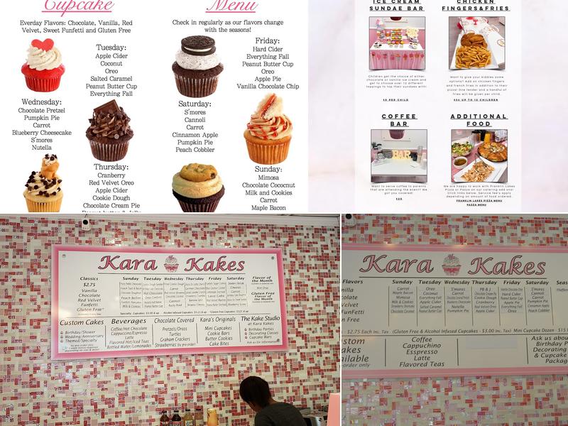 Kara Kakes Menu