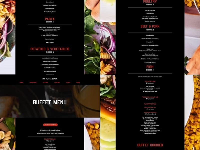 The Kettle Black Menu