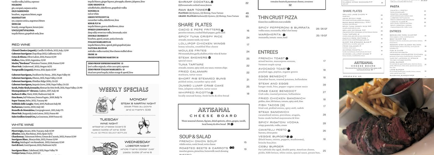 Cebu Menu