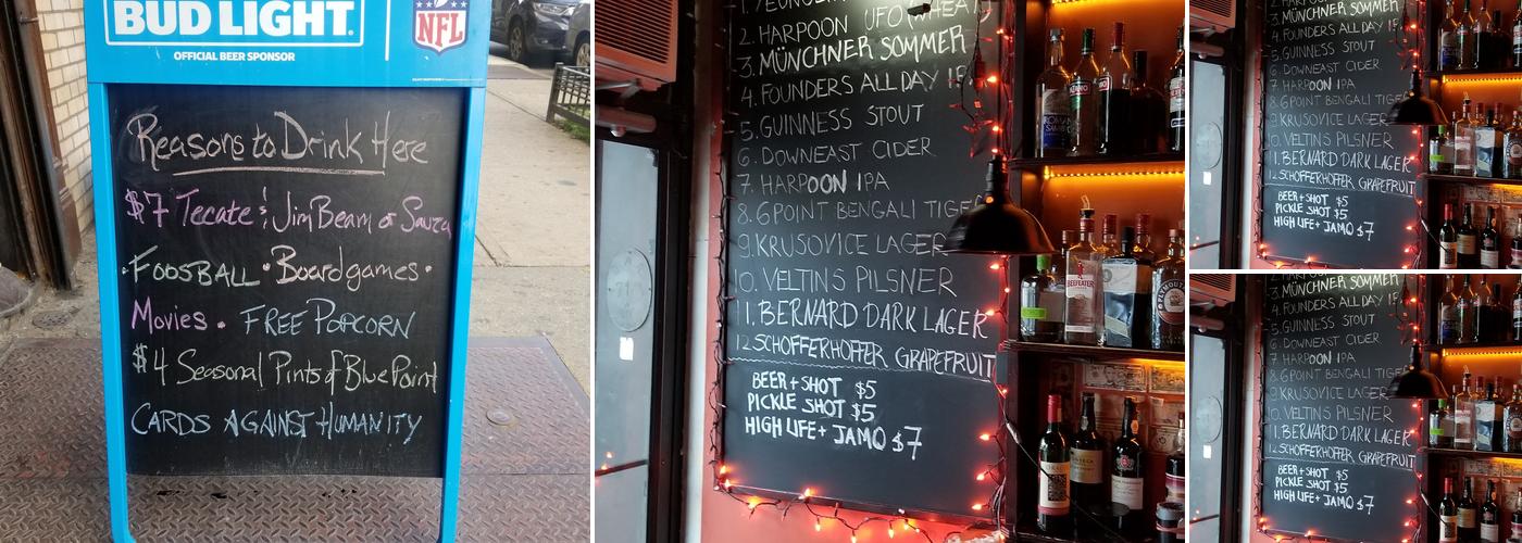 Block Hill Station Menu