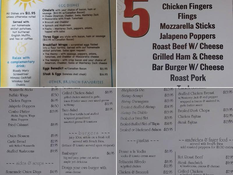 O'Sullivan's Menu