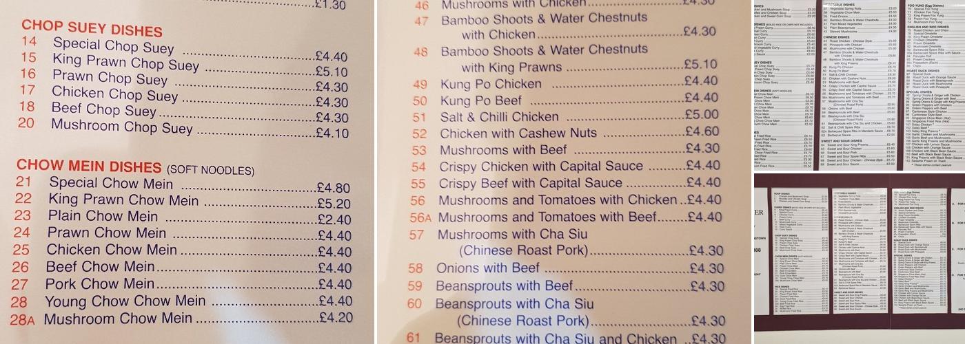 Hsiang Yang Flower Menu