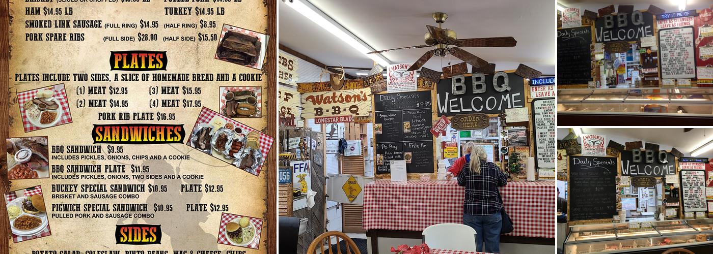 Watson's BBQ Menu